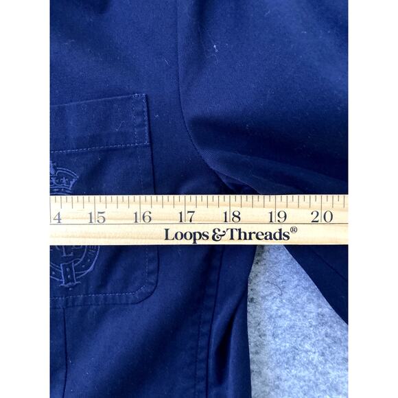 VTG Ralph Lauren Jacket Womens Medium Navy Blue Gold Buttons Embroidered Crest - Picture 5 of 10